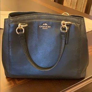 Black medium size satchel bag by Coach